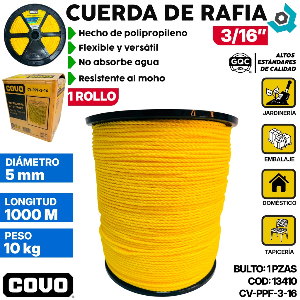 RAFIA 3/16" 1000 METROS COVO