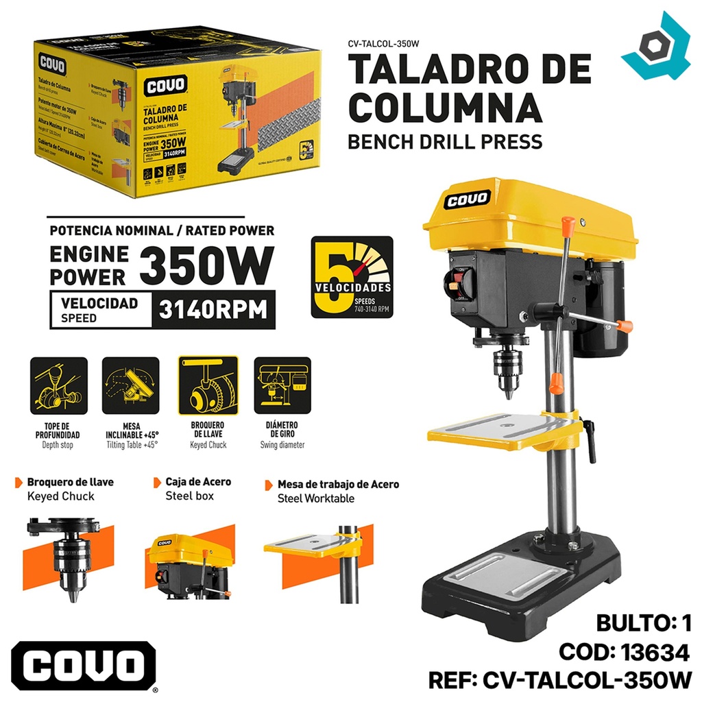 TALADRO DE COLUMNA COVO