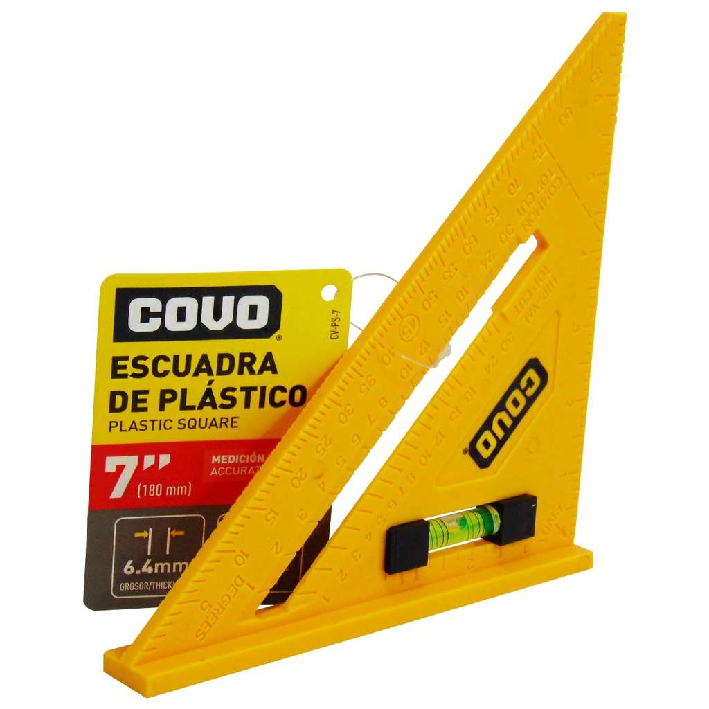 ESCUADRA DE PLASTICO 7" COVO