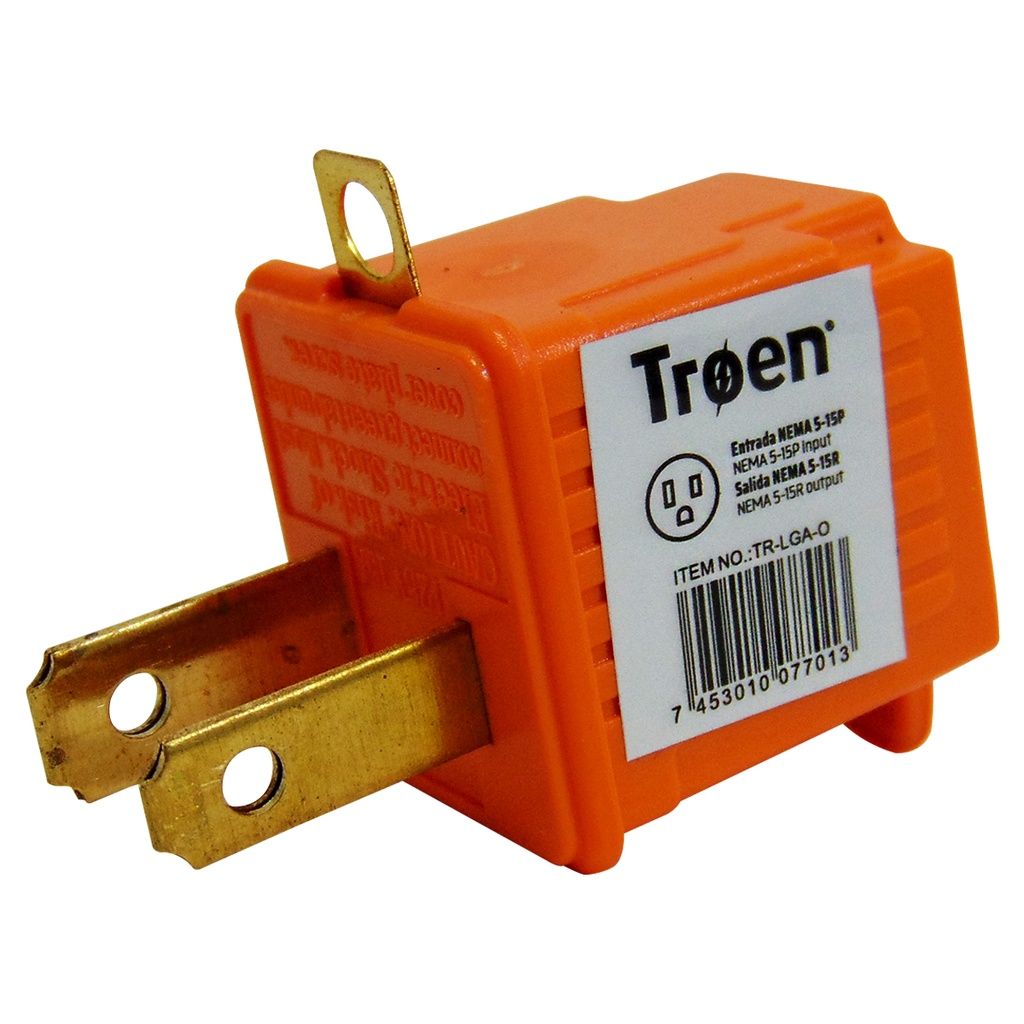 ADAPTADOR DE TOMA ELECTRICO NARANJA TROEN