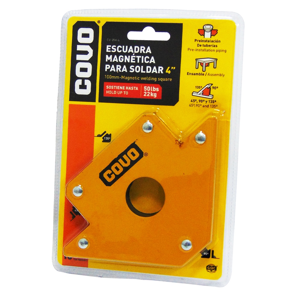 ESCUADRA MAGNETICA 4" MULTIUSO COVO