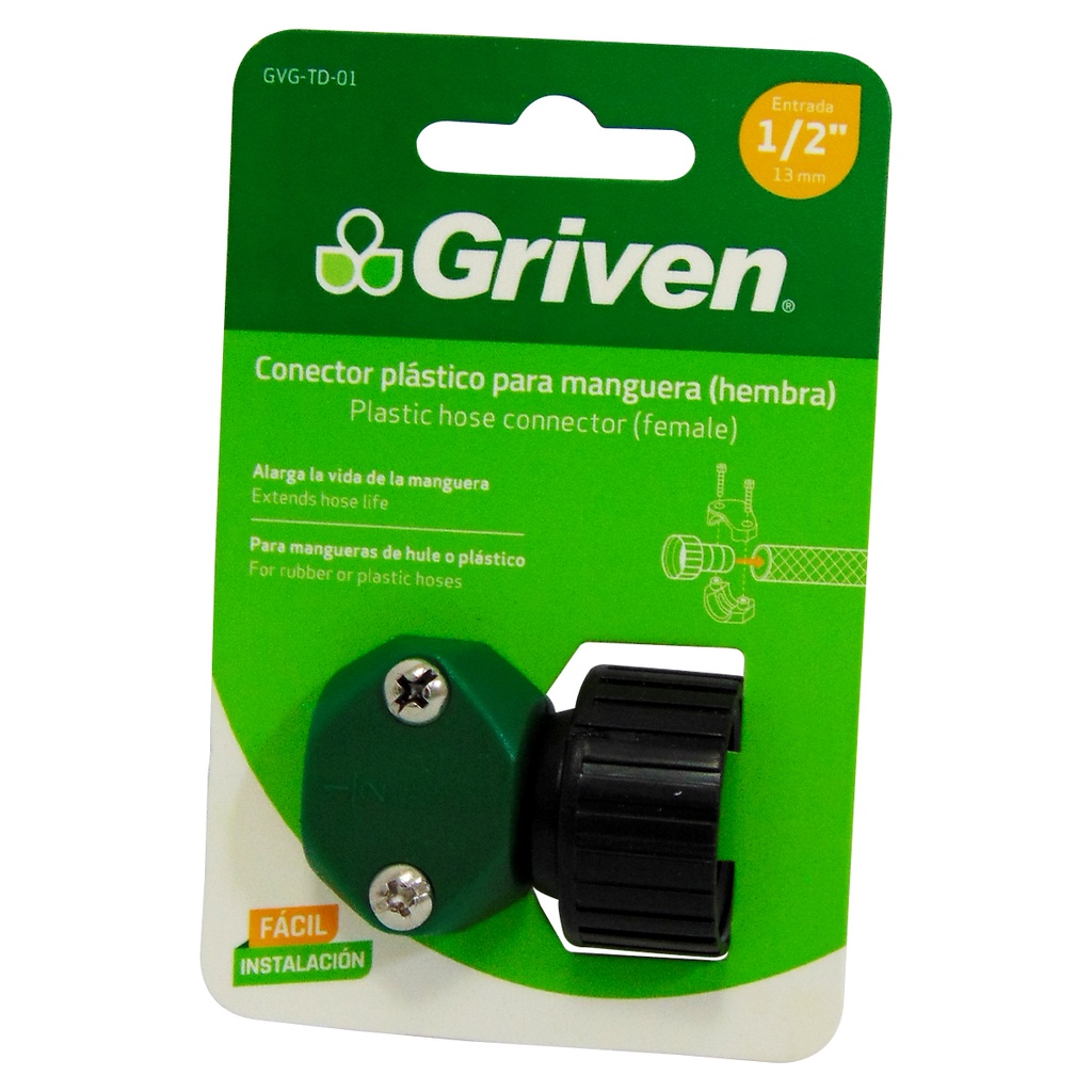 CONECTOR PARA MANGUERAS 1/2" HEMBRA GRIVEN