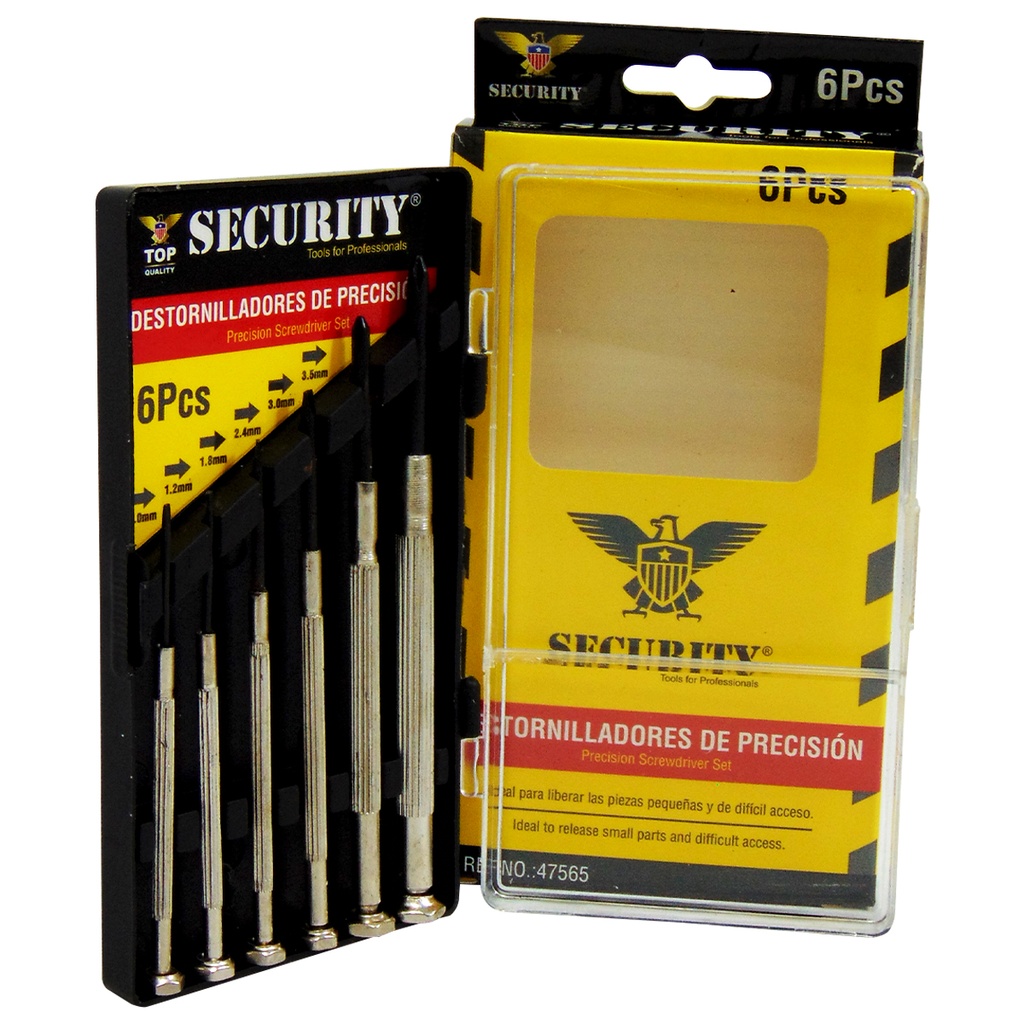 DESTORNILLADORE DE PRECISION 6 PIEZAS SECURITY