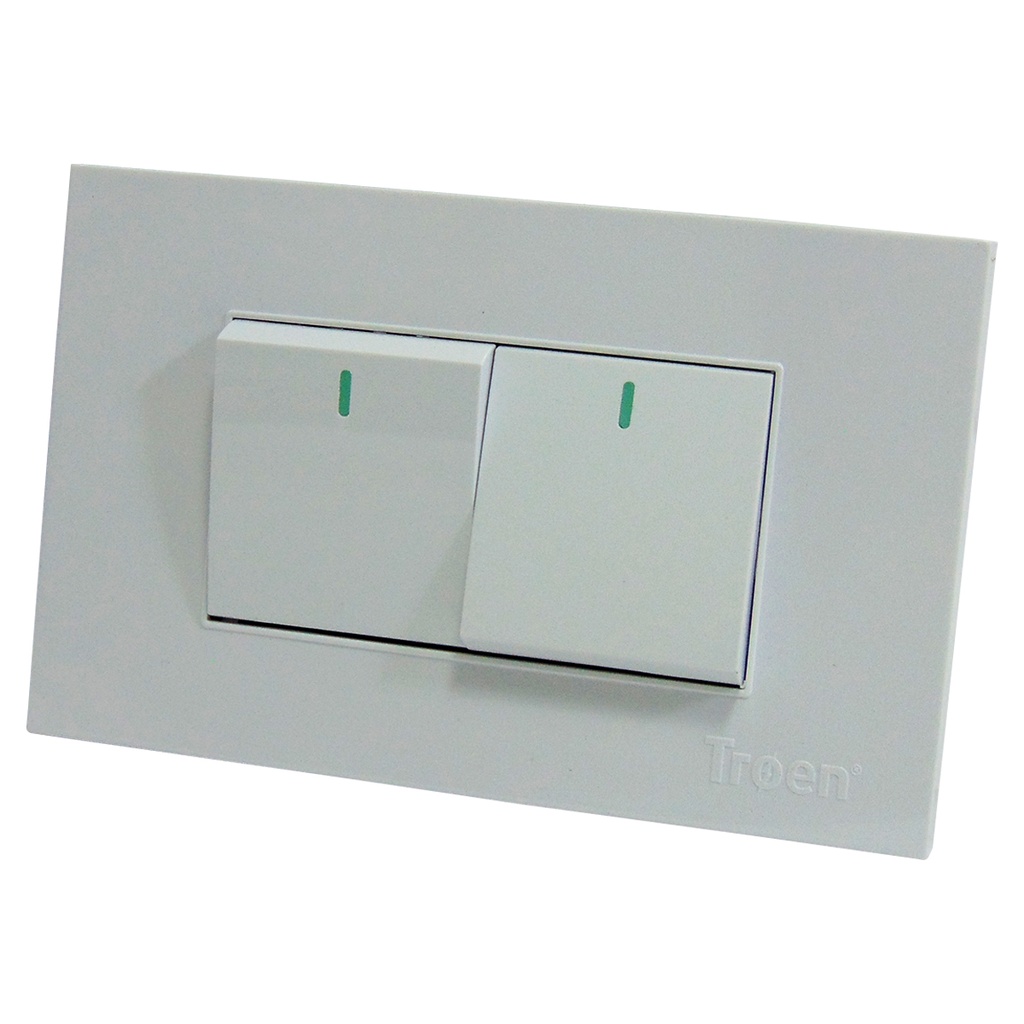 APAGADOR DOBLE 3 WAY BLANCO TROEN