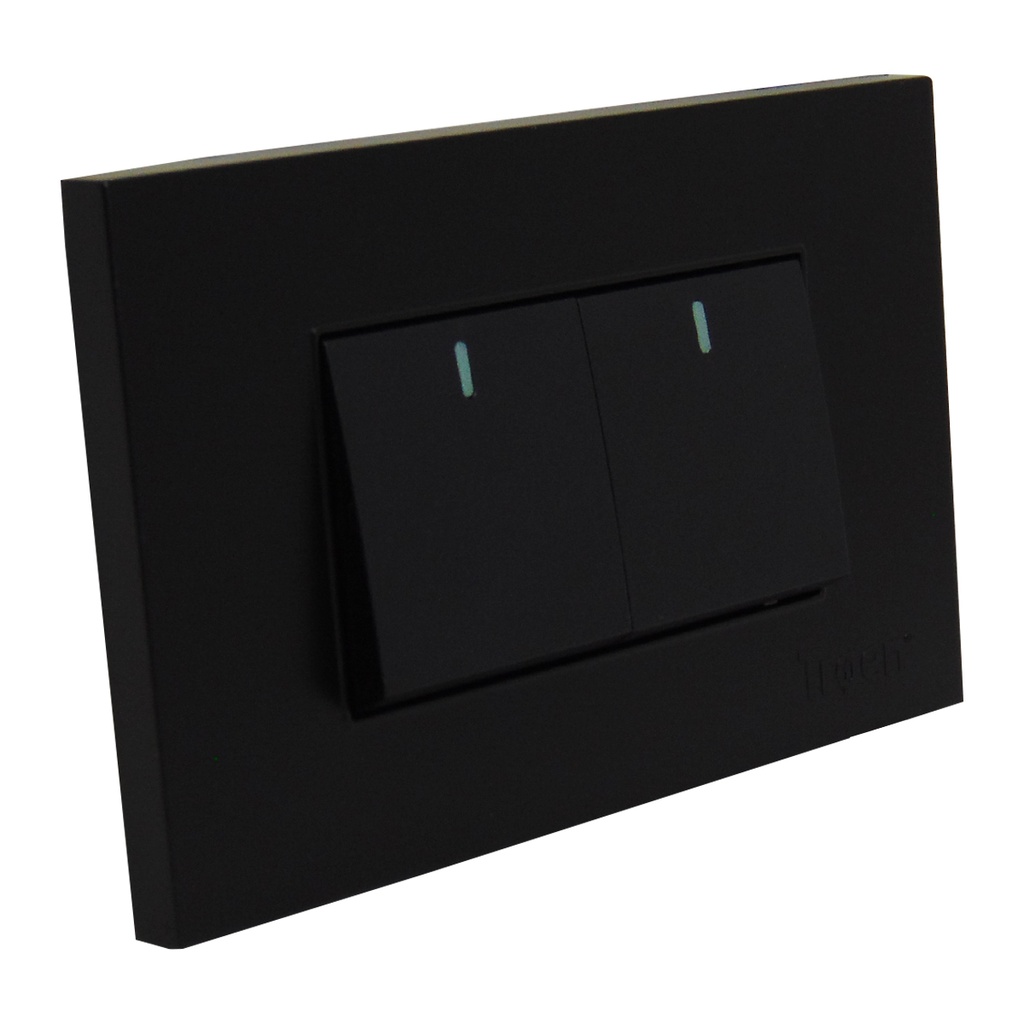 APAGADOR DOBLE 3 WAY NEGRO TROEN