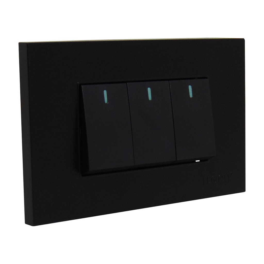 APAGADOR TRIPLE 3 WAY NEGRO TROEN