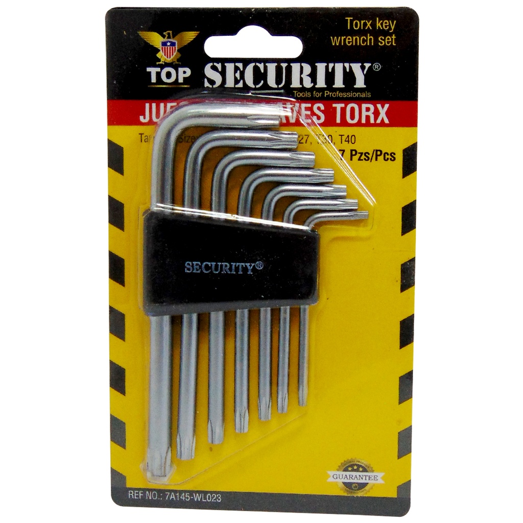 JUEGO DE LLAVES ALLEN TORX 7 PIEZAS SECURITY