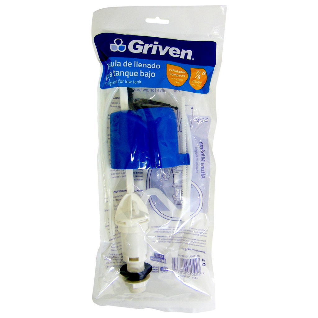 VALVULA DE LLENADO PARA TANQUE BAJO GRIVEN