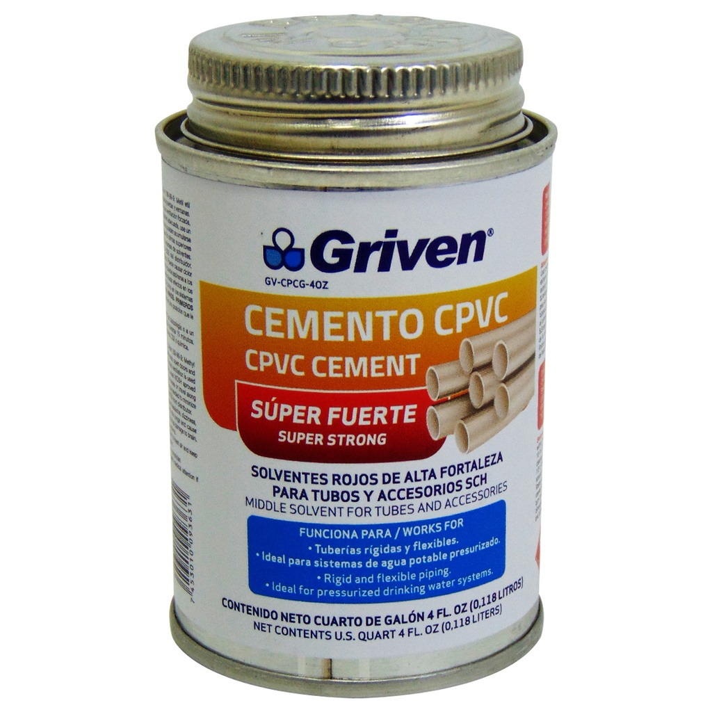 SOLDADURA CPVC PARA AGUA CALIENTE 4ONZ GRIVEN