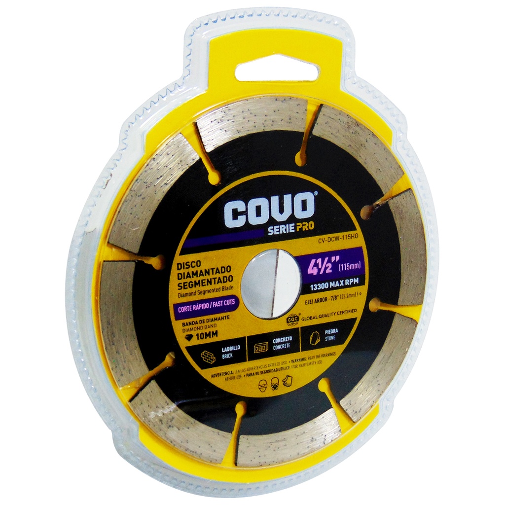 DISCO DIAMANTADO 4 1/2" SEGMENTADO COVO PRO