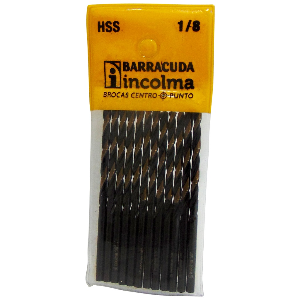 MECHA DE HIERRO 1/8" 12 PIEZAS BARRACUDA