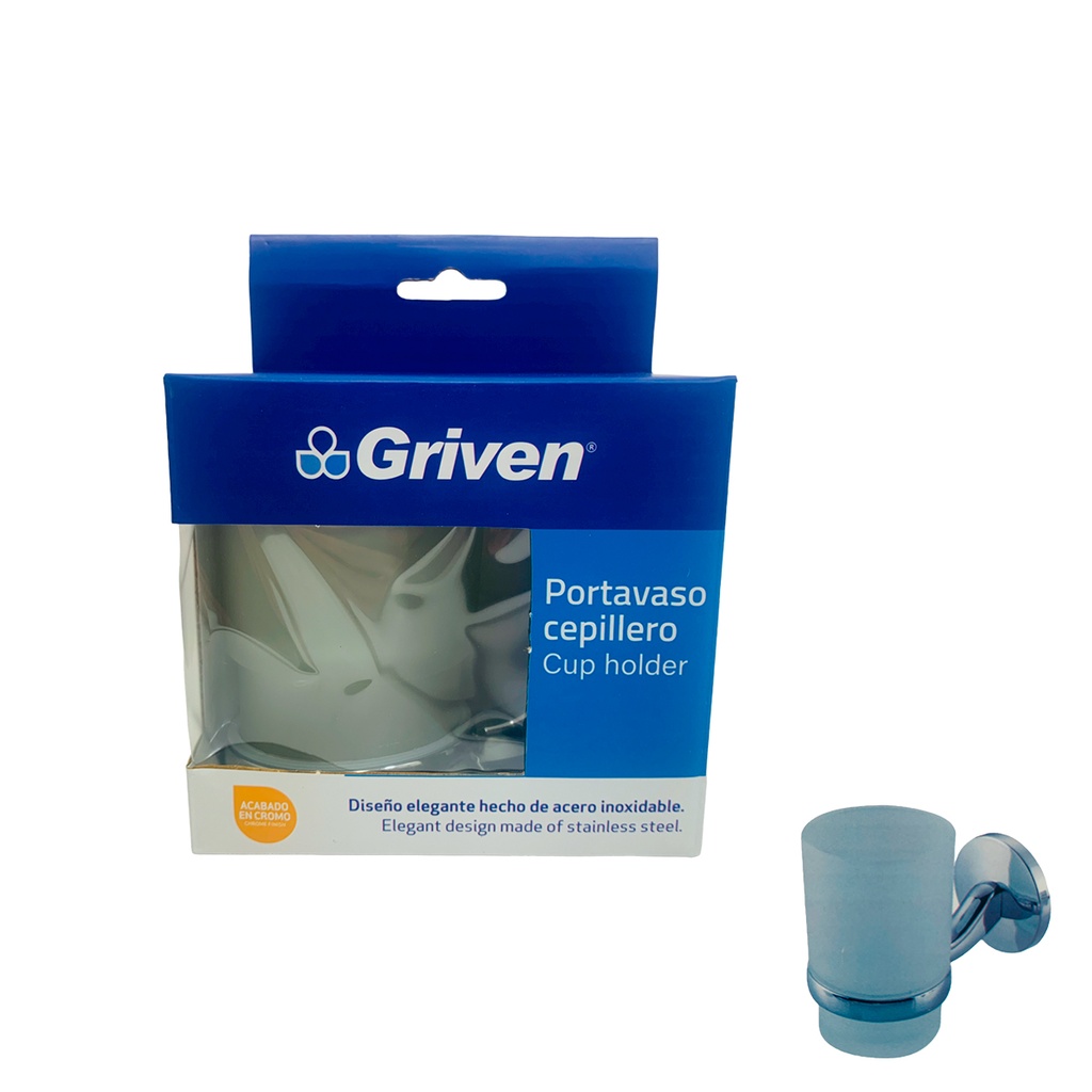 SOPORTE PARA CEPILLOS DE DIENTE CROMADO GRIVEN