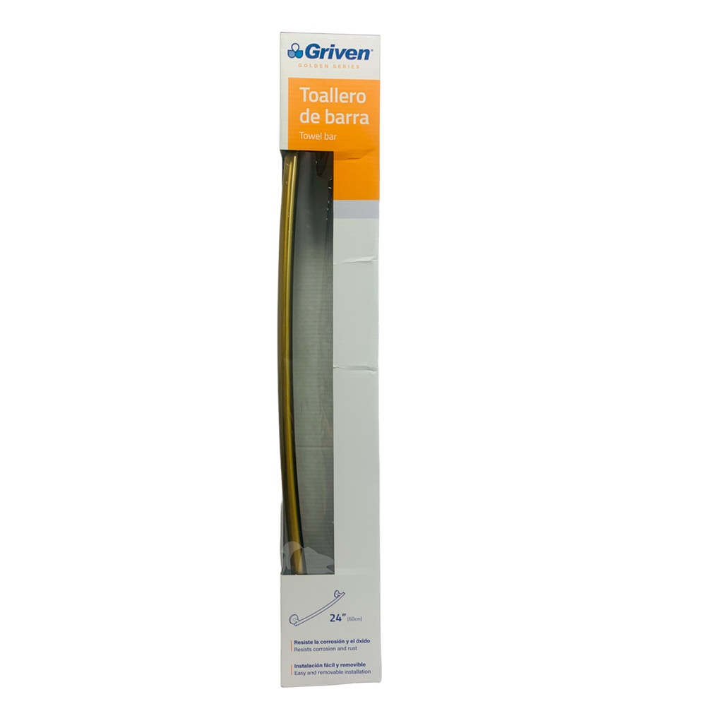 TOALLERO DE BARRA DORADO GRIVEN GOLDEN