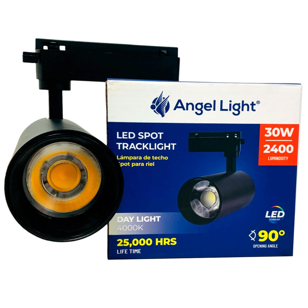 LAMPARA DE TECHO SPOT PARA RIEL 30W COLOR NEGRO ANGEL LIGHT