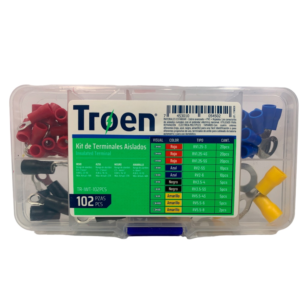 KIT DE TERMINALES AISLADOS 102 PIEZAS TROEN