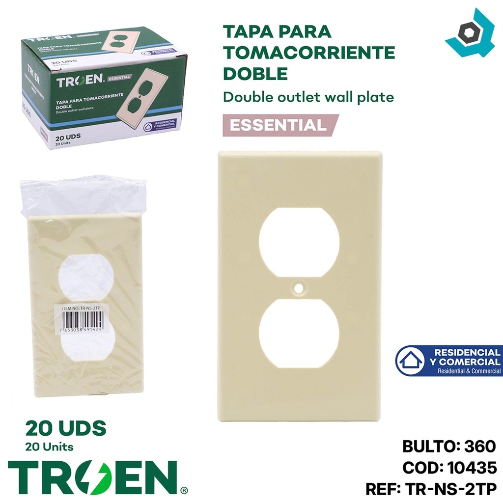 TAPA PARA CAJILLA ELECTRICA COLOR BEIGE TROEN