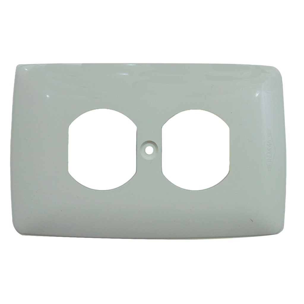 TAPA TOMA DOBLE 2" X 4" PLASTICA BLANCA INDUMA