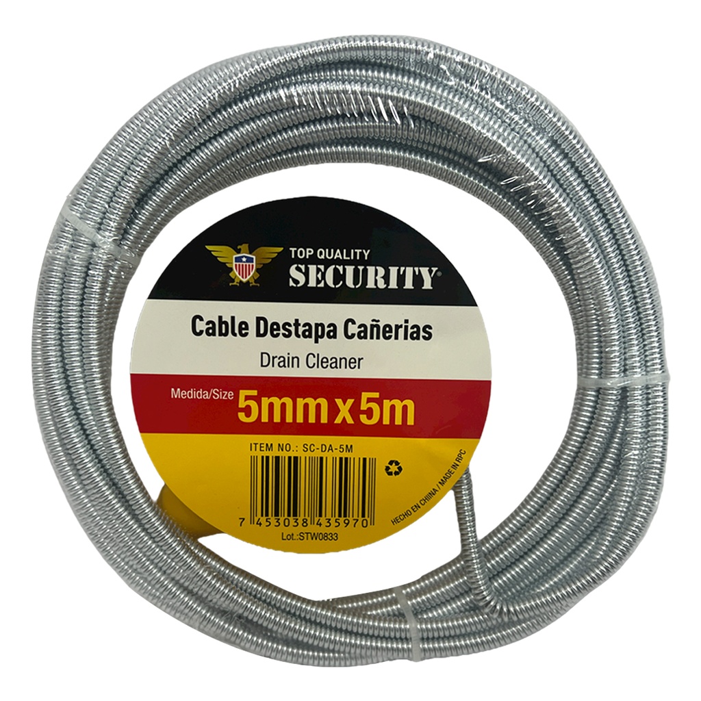 CABLE DESTAPA CANERIA 5MM X 5M SECURITY