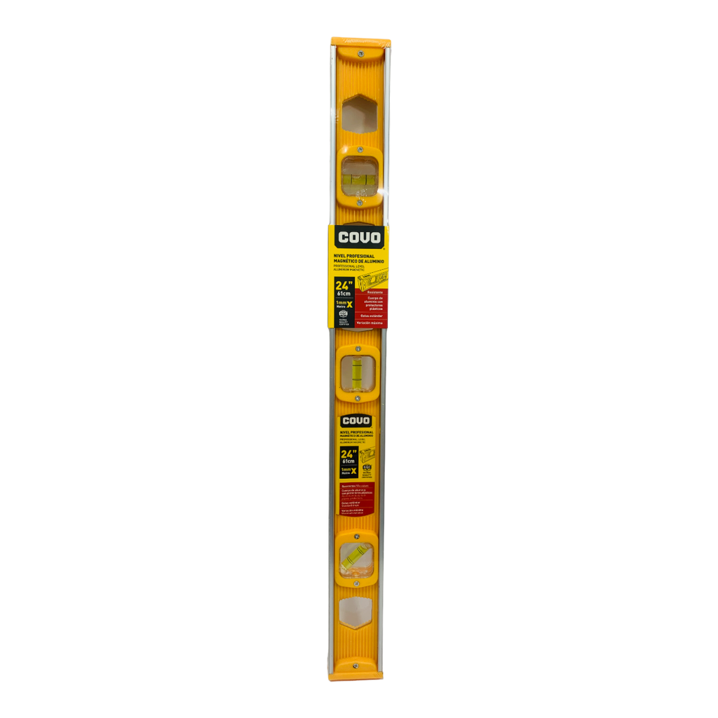 NIVEL PROFESIONAL MAGNETICO DE ALUMINIO 24" COVO