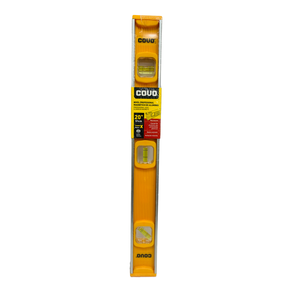 NIVEL PROFESIONAL MAGNETICO DE ALUMINIO 20" COVO