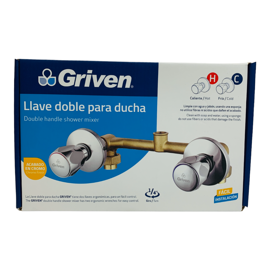 LLAVE DOBLE PARA DUCHA GRIVEN