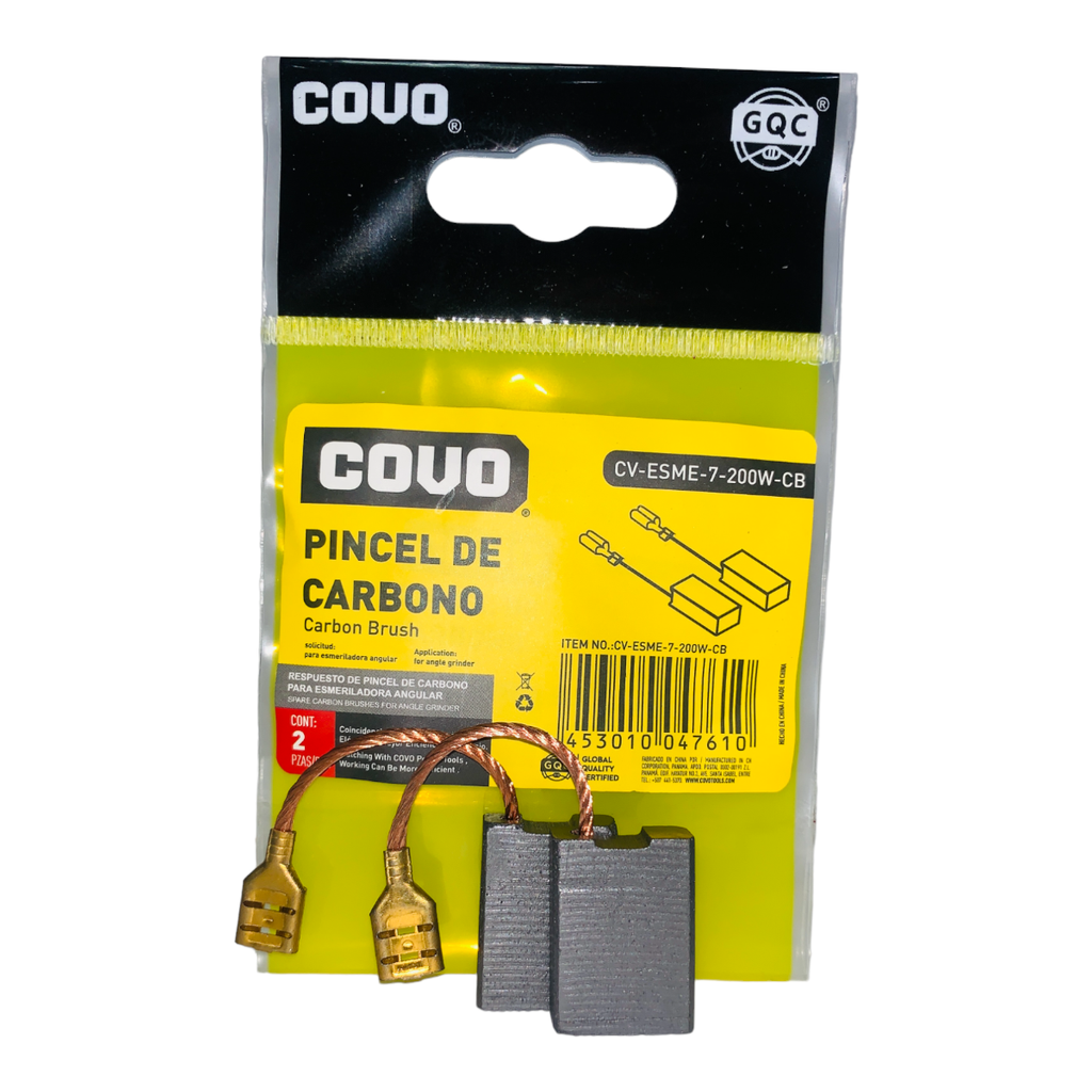 REPUESTO DE PINCEL DE CARBONO PARA ESMERIL ANGULAR 7" 2200W COVO