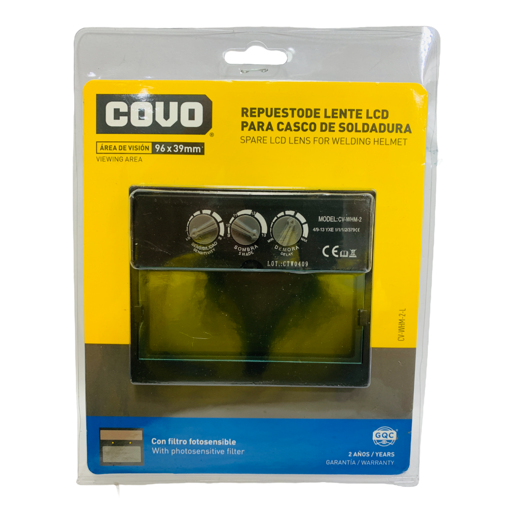 REPUESTO DE LENTE LCD PARA CASCO DE SOLDAR COVO