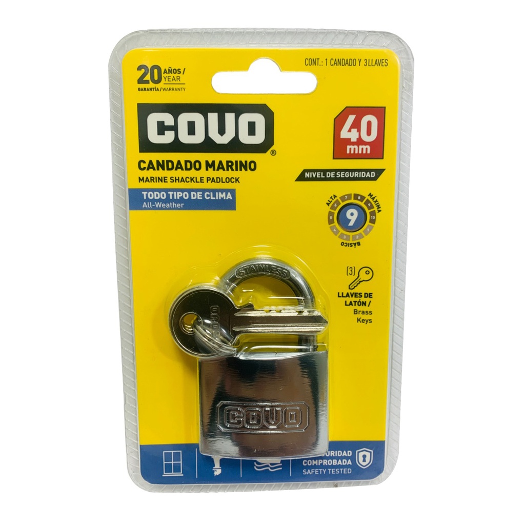 CANDADO 40MM MARINO COVO