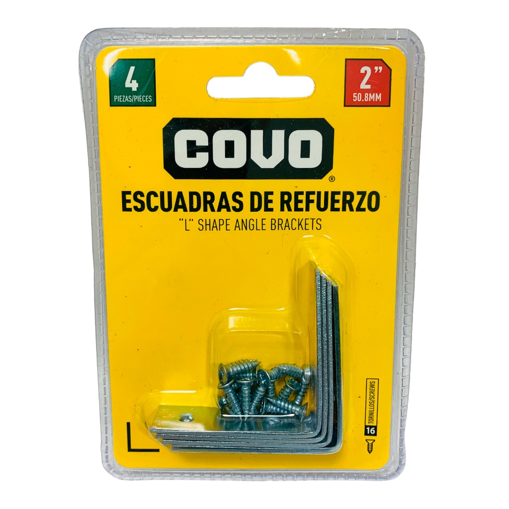 ANGULO 2" ACERO 4 PZAS COVO