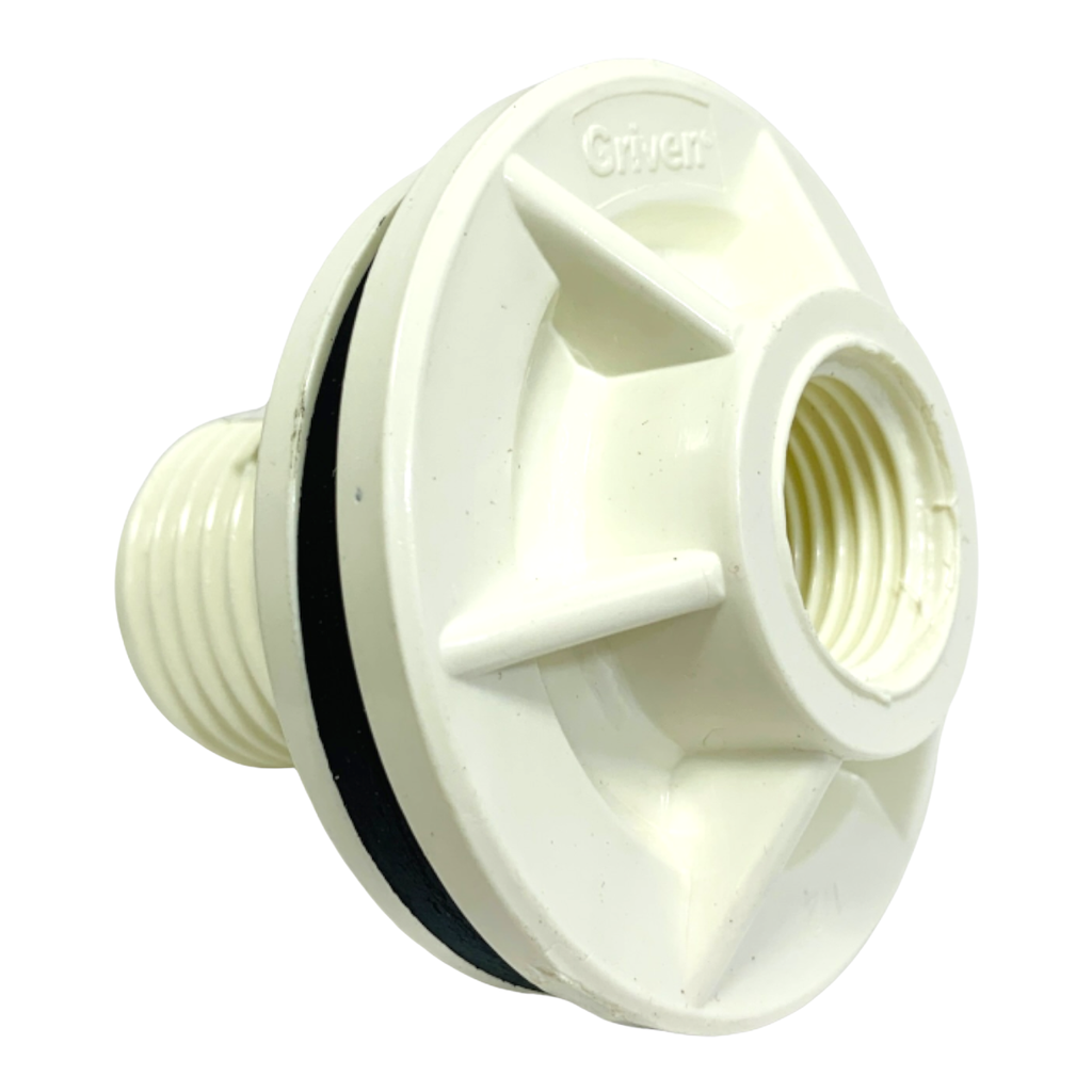 TUERCA PARA TANQUE 1/2" BLANCO GRIVEN
