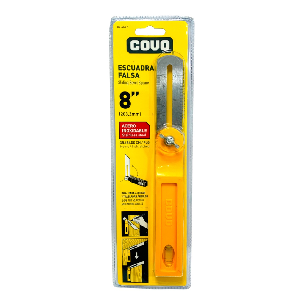 ESCUADRA FALSA PARA CARPINTERO 8" COVO