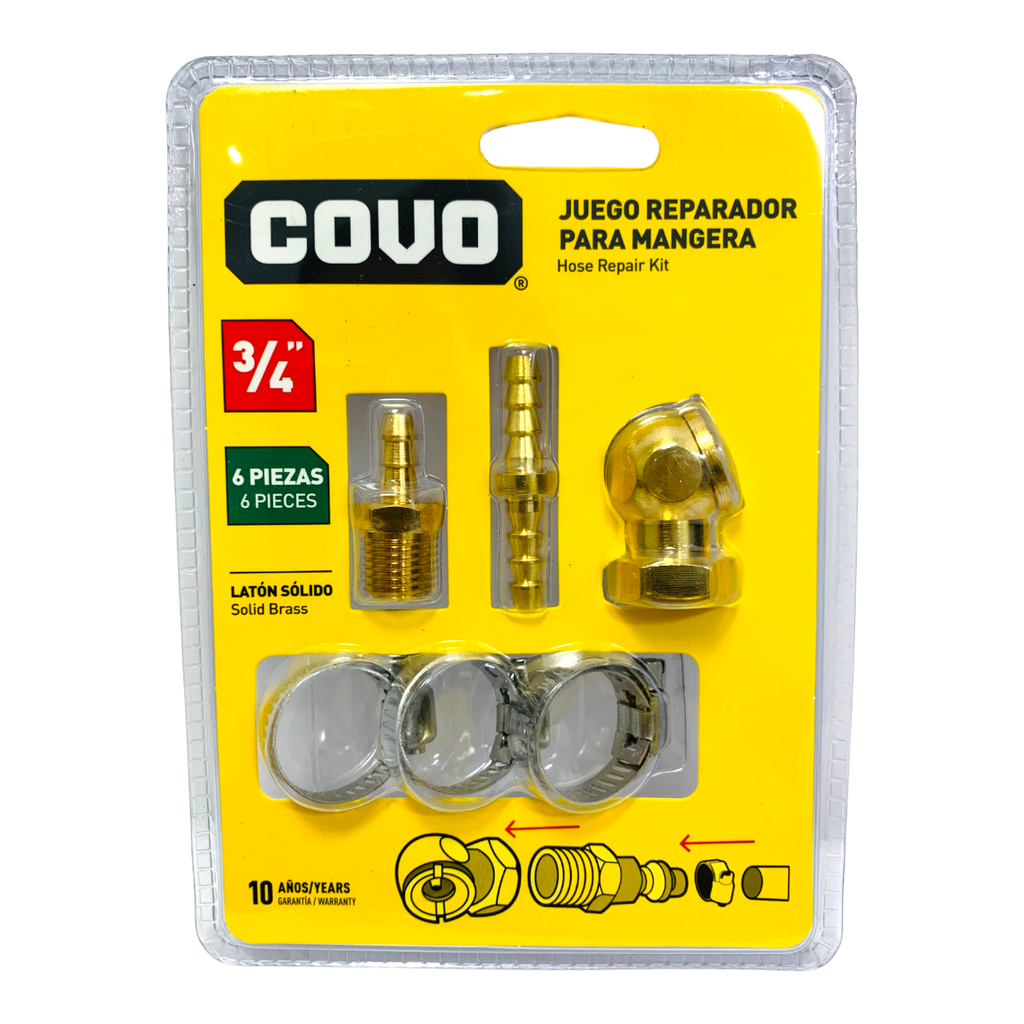 KIT PARA MANGUERA DE AIRE 3/4" 6 PZAS COVO