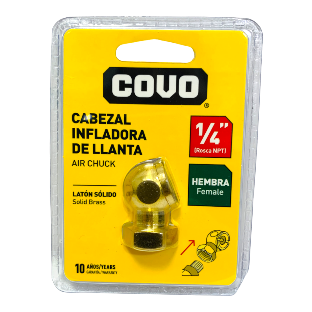 VALVULA DE LLENADO PARA NEUMATICOS 1/4" HEMBRA COVO