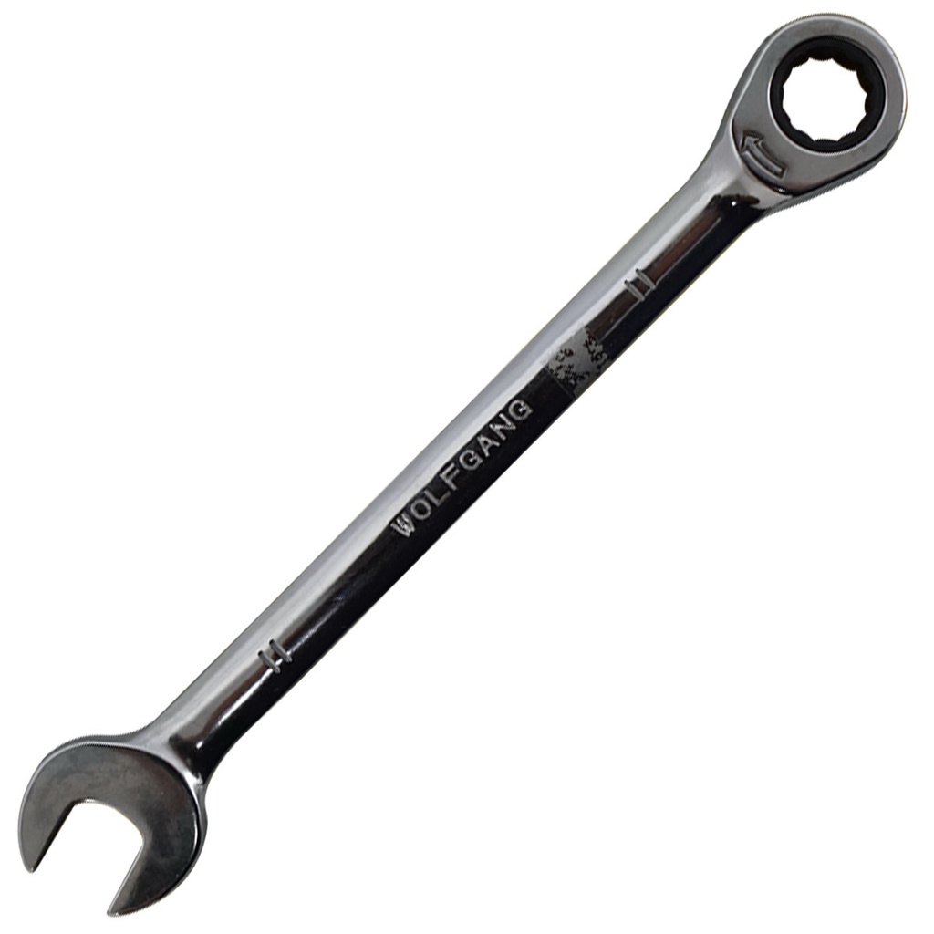 LLAVE COMBINADA 11MM CON RATCHET FIJO WOLFGANG