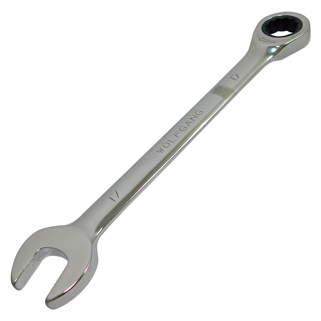 LLAVE COMBINADA 17MM CON RATCHET FIJO WOLFGANG