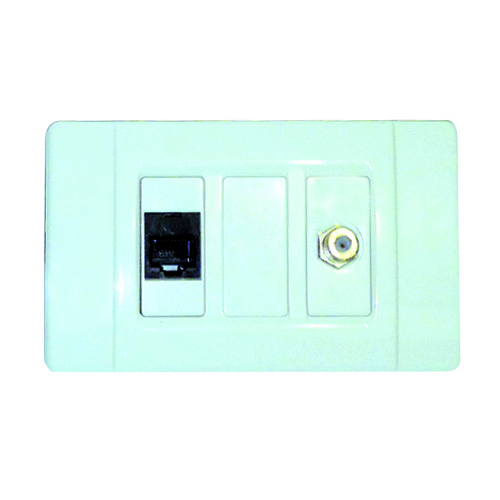 TOMA PARA CABLE DE TV Y TELEFONO SECURITY