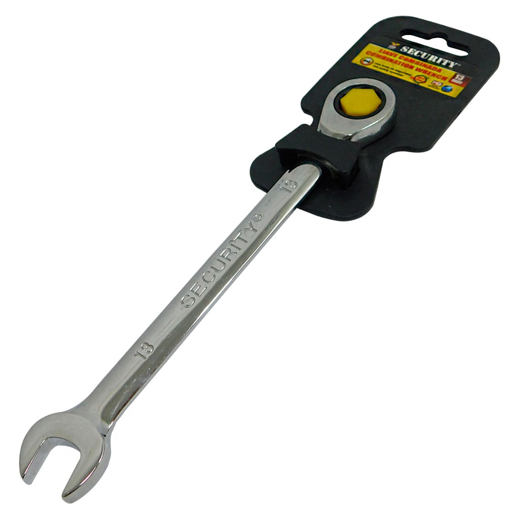 LLAVE COMBINADA 13MM CON RATCHET FIJO SECURITY