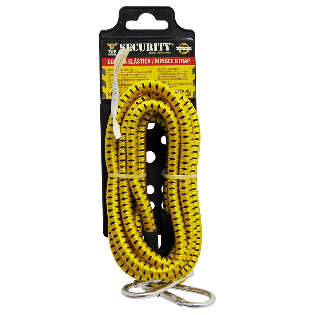 CUERDA ELASTICA CON GANCHOS SECURITY