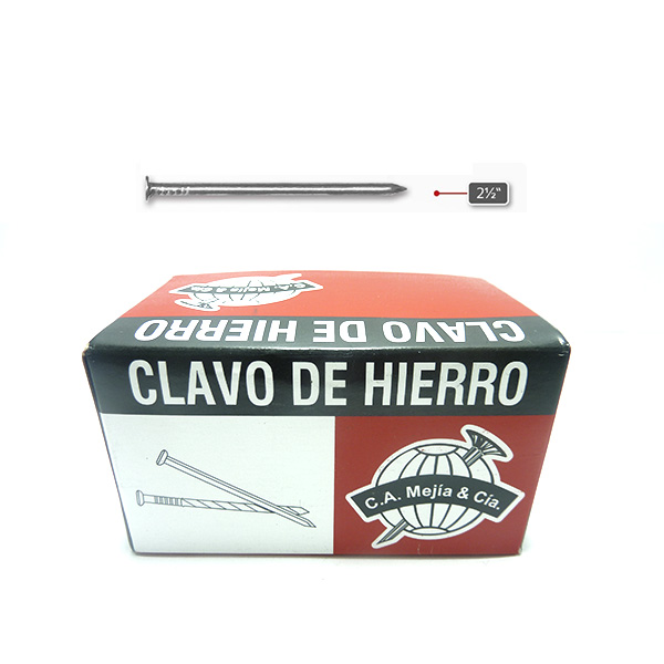CLAVO DE HIERRO 2 1/2" 3.0 MM CALIBRE 11 (50X500GRM) MEJIA