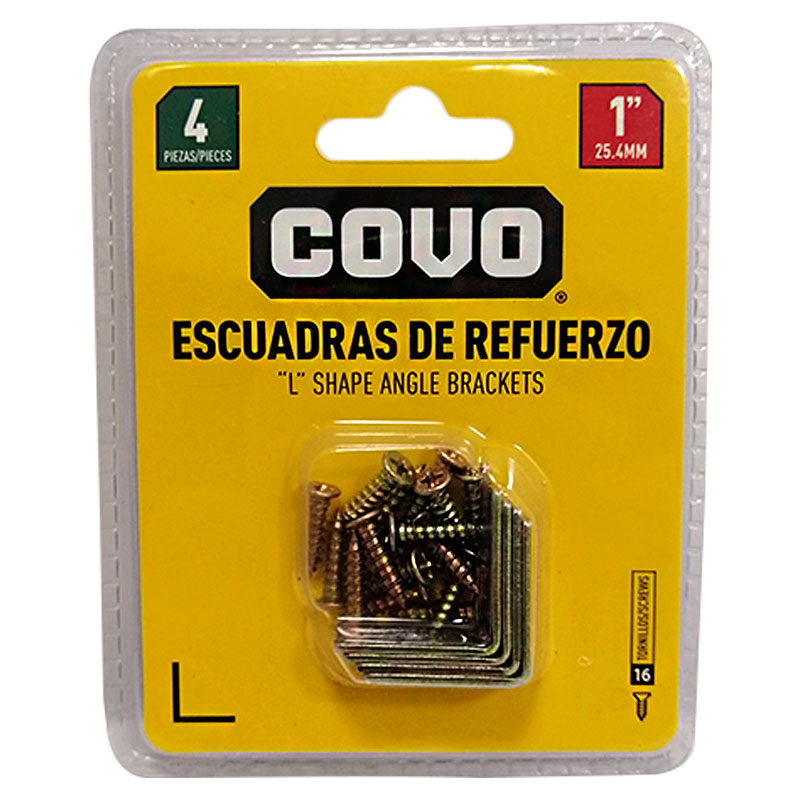 ANGULO 1" ACERO 4 PZAS COVO