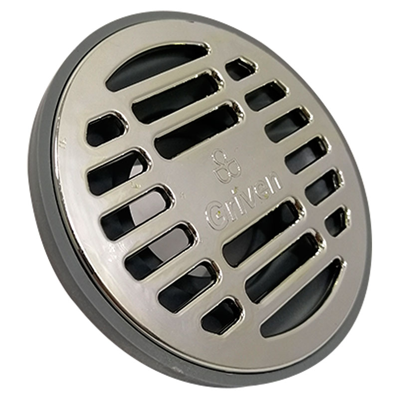 DESAGUE DE PISO 4" REDONDO CROMADO GRIVEN