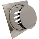 DESAGUE DE PISO 4" X 4" ACERO INOXIDABLE CON TAPA GRIVEN