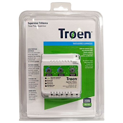 [7863] PROTECTOR DE VOLTAJE 220V TRIFASICO TROEN