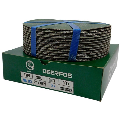 [7898] DISCO DE LIJA 7" X 7/8" GRANO 24 DEERFOS