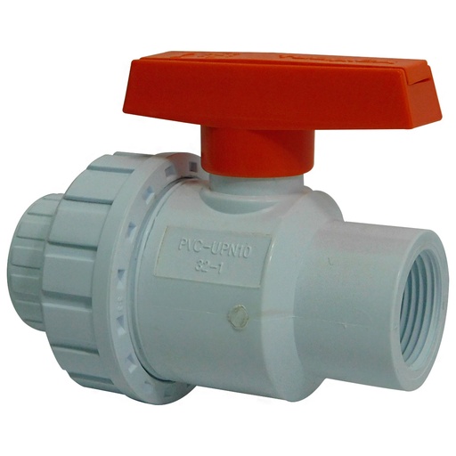 [7902] VALVULA 1" DE PVC CON ROSCA TUBRICA