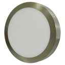 LAMPARA LED SUPERFICIAL REDONDA 12W NIQUELADA LUZ BLANCA ANGEL LIGHT