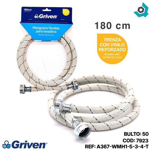 [7923] MANGUERA PARA LAVADORA 180CM GRIVEN