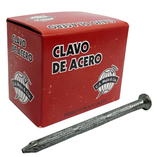 [8036] CLAVO DE ACERO RANURADO 2 1/2" X 4,3MM MEJIA