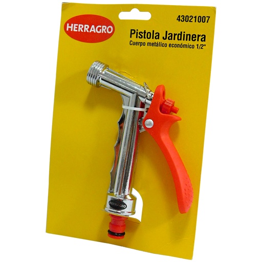 [8042] PISTOLA DE RIEGO 1/2" METALICA PARA MANGUERAS HERRAGRO