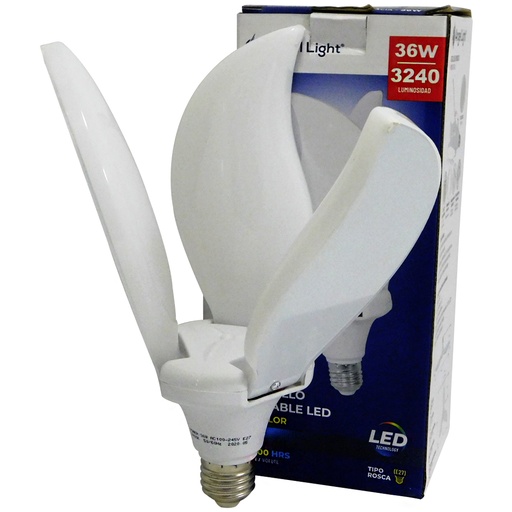 [8053] BOMBILLO LED 36W PLEGABLE TIPO FLOR ANGEL LIGHT